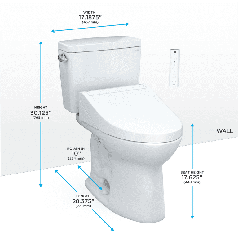 TOTO® Drake® WASHLET®+ Two-Piece Elongated 1.28 GPF