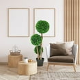 thumbnail image 5 of HOMCOM 3.5' Artificial Tree, Three Ball Boxwood Topiary for Indoor Outdoor, 5 of 9