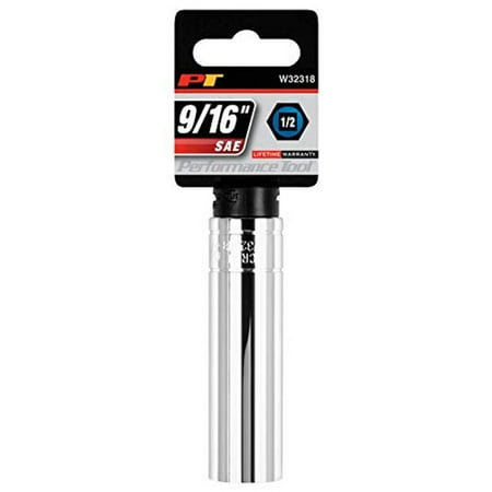 

2PK Performance Tool W32318 6-Point Socket 1/2 Drive 9/16