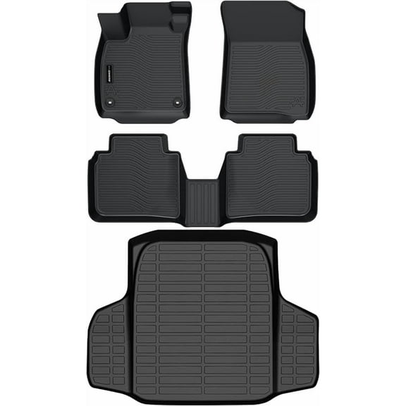 AUXKO All Weather Floor Mats Cargo Mat Fit for Honda Accord(Include Hybrid) 2023 2024 2025 TPE Rubber Liners All Season Guard Odorless Anti-Slip Floor Mats Cargo Liner