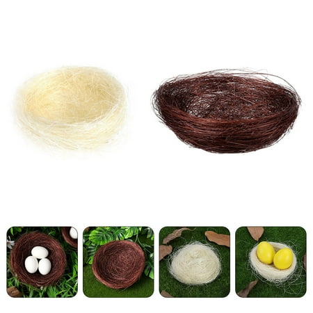 CTIRCHIU 10Pcs Tiny Faux Bird Nests Assorted Color Decorative Nest Ornaments for Easter and Party Decor CTIRCHIU 10Pcs Tiny Faux Bird Nests Assorted Color Decorative Nest Ornaments for Easter and Party Decor