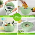 thumbnail image 4 of Cuenco Colador De Alimentos, Cuenco Colador De Acero Inoxidable Con Tapa Desmontable 4 En 1, Base Antideslizante, 3 Accesorios De Rejilla, 4 of 7