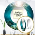thumbnail image 3 of Designart "Coral Beneath the Waves IV" Coastal Turquoise Large Round Mirror - Round Mirror Wall Décor - Coastal Round Printed Mirror 29" x 29" Inch, 3 of 5
