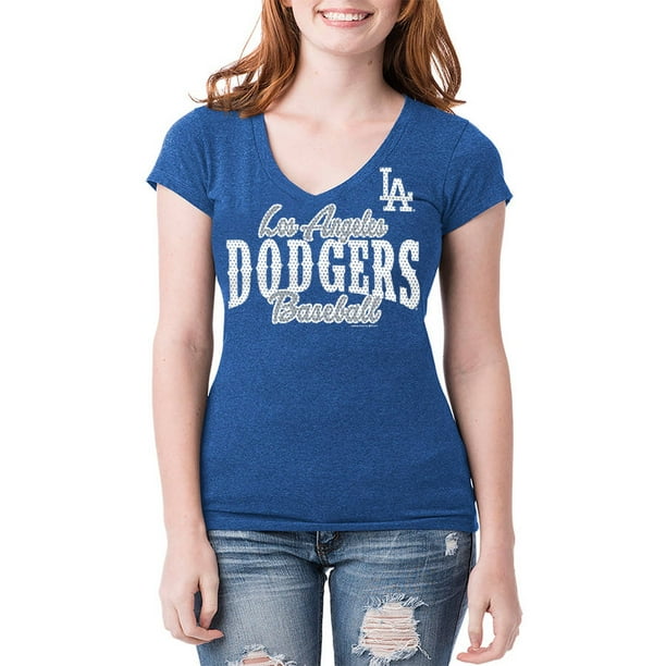 Los Angeles Dodgers Womens Short Sleeve Team Color Graphic Tee