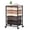 Brown, variant on KK KINGRACK Rolling Cart with 5 Drawers, Storage Drawer Cart with Wooden Tabletop, Metal & Plastic, White