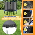 thumbnail image 6 of Trampoline Net Replacement 14 FT Trampoline Safety Net for Round Frame 14FT Trampoline Enclosure Net for 6 Straight Poles Trampoline Weather Resistant UV Resistant (Net Only Poles Not Included), 6 of 9
