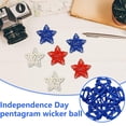thumbnail image 2 of Rattan Wall decor, 4Th of July decor, Red decorations, Open Weave Star Accents, Fourth of July Mantel Displays, Red White Blue Mix, 18 Pc, 2 of 8