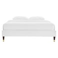 thumbnail image 5 of Modway Harlow King Performance Velvet Platform Bed Frame in White, 5 of 6