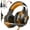 Orange, variant on Stereo Gaming Headset for PS4, Xbox One, PC, Noise Cancelling Over Ear Headphones with Mic, Bass Surround, Soft Memory Earmuffs for Laptop Mac Nintendo Switch Games Phone