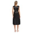 thumbnail image 2 of Yartina Tunique de Danse Sans Manches pour Femmes, Performance de Danse Lyrique, Noir L, 2 of 7