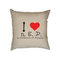thumbnail image 1 of I Love Heart NED No Evidence of Disease N.E.D. Decorative Linen Throw Cushion Pillow Case with Insert, 1 of 6