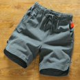 thumbnail image 1 of Pantalones cortos informales con cordón para hombre, Shorts cómodos de lino y algodón, ropa para correr y gimnasio, 1 of 3