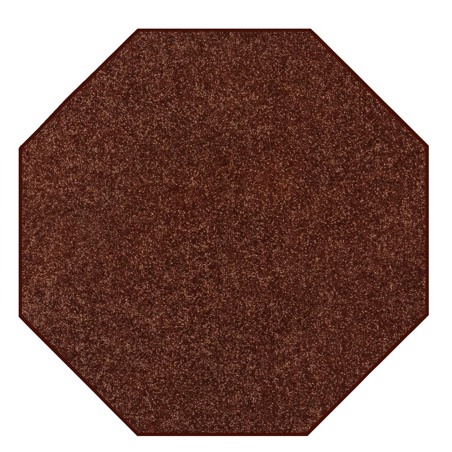 Bright House Solid Color Octagon Shape Area Rugs Chocolate - 10 ...