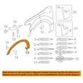 thumbnail image 3 of For 09-14 F150 Truck Front Fender Flare Wheel Opening Molding Trim Arch SET PAIR, 3 of 5
