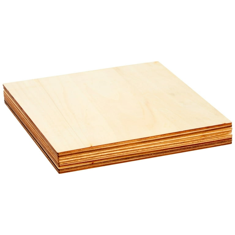 Basswood Sheets 1/8 - 3mm Plywood Sheets, 12 X 12 Inch Basswood Unfinished  For Crafts, Laser Cutting, Engraving, DIY Arts, Drawing