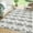 Black and White, variant on Outdoor Rug Carpet, 8x10 Ft Non Slip Washable Rug, Rustic Large Floor Mat, Modern Area Rug for Backyard Garden Picnic Beach Living Room Black