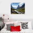 thumbnail image 4 of Nawypu Mountain Bike Rider View On Norway Landscape Poster Canvas Prints Wall Art For Home Office Decorations With Framed 20x16 inch, 4 of 4
