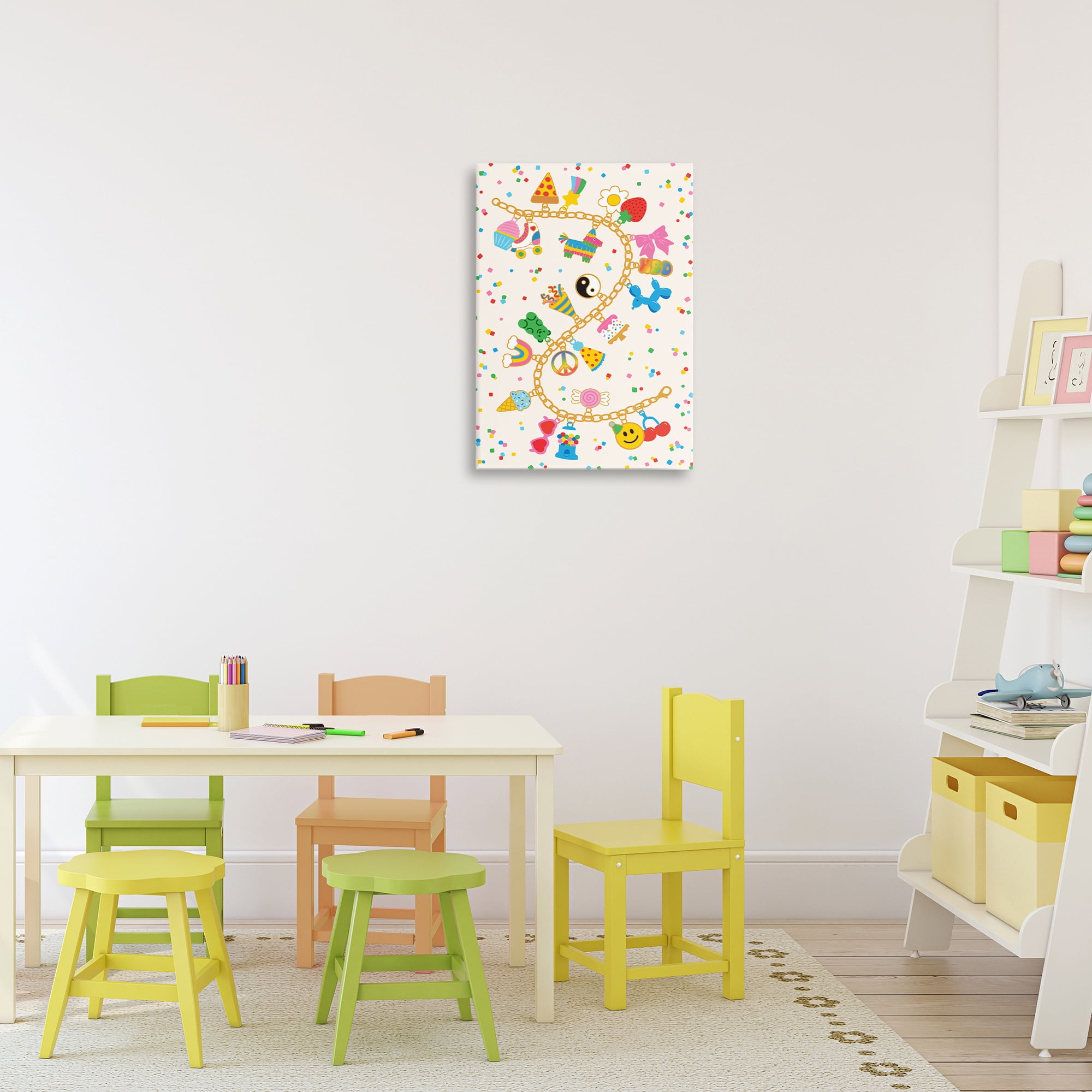 Stupell Industries Playful Party Charm Bracelet Canvas Wall Art, design by Nadia Hassan