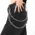 thumbnail image 3 of Hop Punk Body Chain Metal Thick Wallet Pocket Keychain Jewelry For Men Women Stylish Waist Accessory Fashionable Silver Decorative, 3 of 8