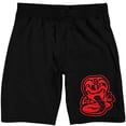 thumbnail image 7 of Cobra Kai Snake Logo Men's Black Graphic Sleep Shorts-Small, 7 of 7