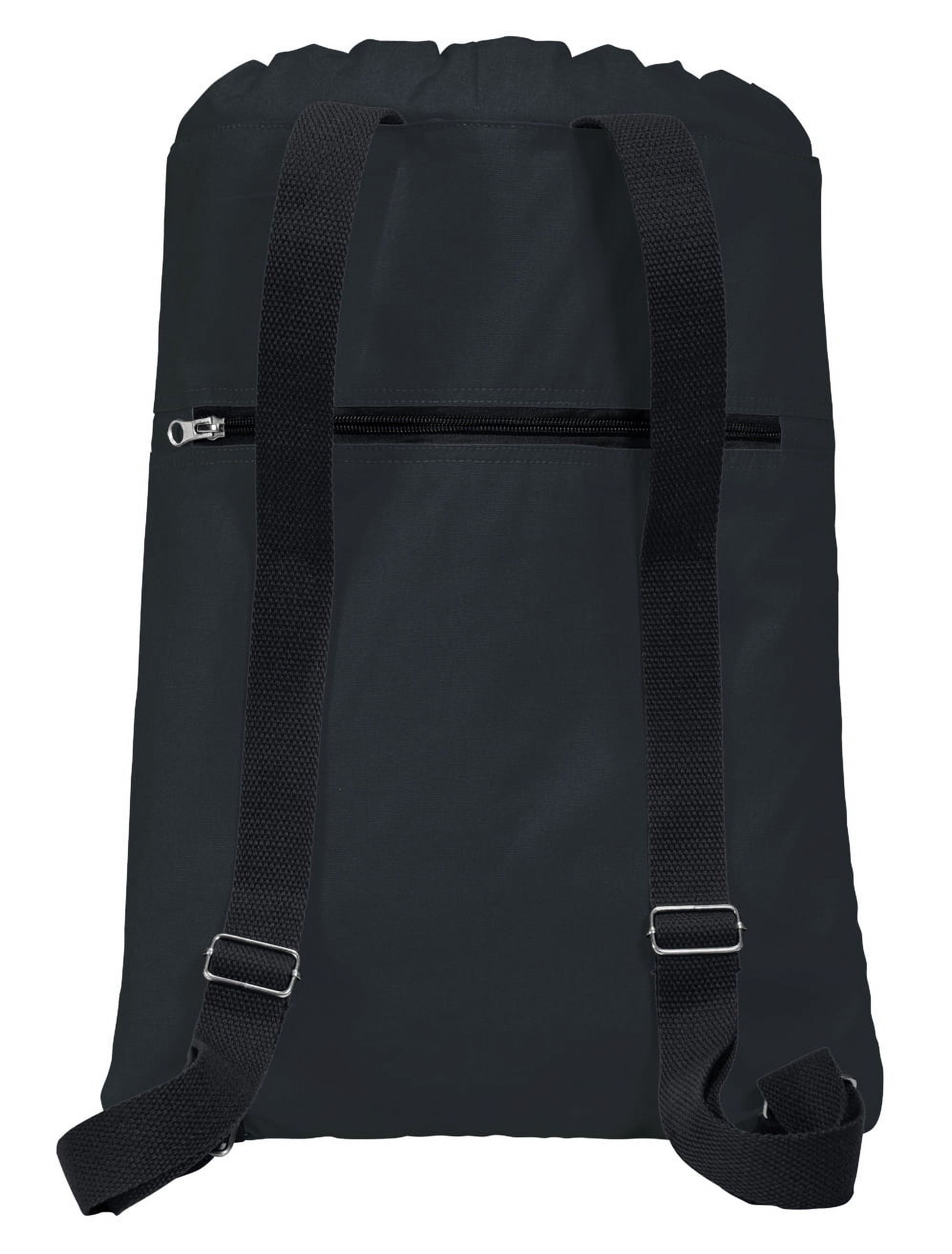 Canvas Cat Backpack Natural Cotton Cats Cinch Bag Lined and with Wide Straps
