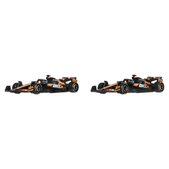 Hot Wheels Premium Formula 1 2-Pack, Set of 2 1:64 Scale Die-Cast Team Cars with Driver Numbers
