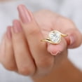 thumbnail image 4 of Womens Moissanite Solitaire Heart Engagement Ring - 8mm - 2 Ct - D-VS1 Grade Certified, 10K White Gold, US 12.75, 4 of 6