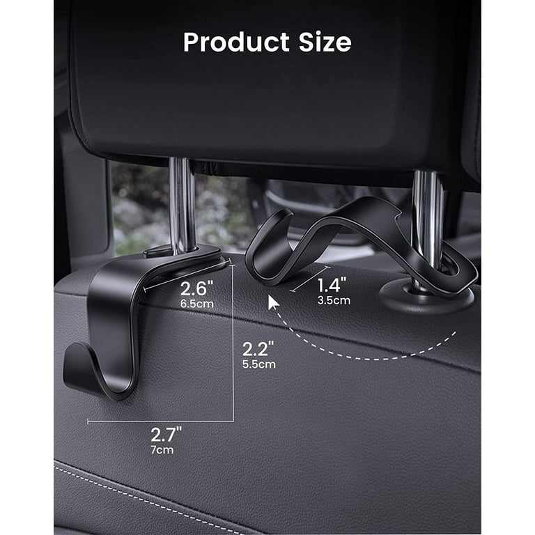 Car Seat Headrest Hook, Auto Seat Hook Hangers Storage Organizer Interior  Accessories For Purse Coats Umbrellas Grocery Bags Handbag, 4-pack
