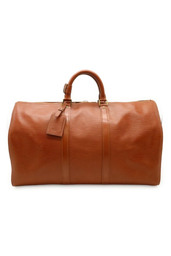 Pre-Owned LOUIS VUITTON Louis Vuitton Epi Keepall 50 Boston Bag Travel Leather Kenya Brown...