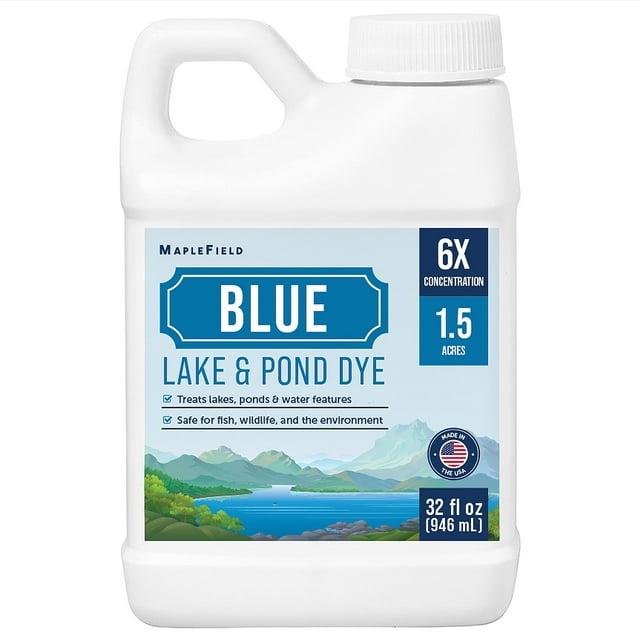 Tinte para estanque Maplefield 6X concentrado azul para lago y estanque, 960 ml