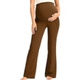 thumbnail image 2 of Bixock Women's Maternity Pants Over Belly High Waist Flared Yoga Pants Workout Casual Plus Size Maternity Leggings Pants With Side Pockets Loungewear Maternity Clothes, 2 of 7