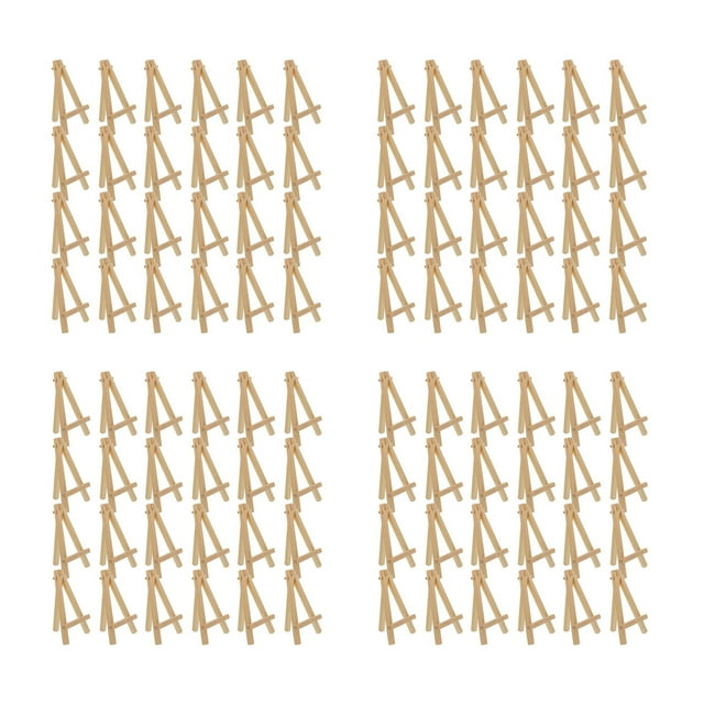 96 Piezas de 12,7 cm Mini Soportes de Exhibición de Madera, Caballetes, Soportes de Mesa, Adecuados para Artesanías para Niños, Tarjetas de Visita