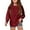 Wine, variant on Krdevn Girls Long Sleeve Tops Casual Loose Fit Round Neck Hollow Out Blouse Tee Shirt for Teen Girls Comfortable Breathable Daily Wear,14-16 Years
