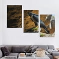 thumbnail image 4 of COMIO Large Framed Wall Art Ready to Hang Peregrine Falcon Canvas Print Artwork Wall Art Painting Pictures Home Office Wall Décor Modern Poster 12''x16''X3 Panels, 4 of 4