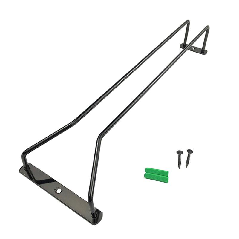 under Wine Glass Holder, with Screws Iron Black Cup Rack, for