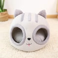 thumbnail image 2 of Cesta para gatos - funda suave lavable - forma de cabeza de gato - cómoda casa para perros con cama suave lavable 38 * 38 * 35 cm ER, 2 of 5