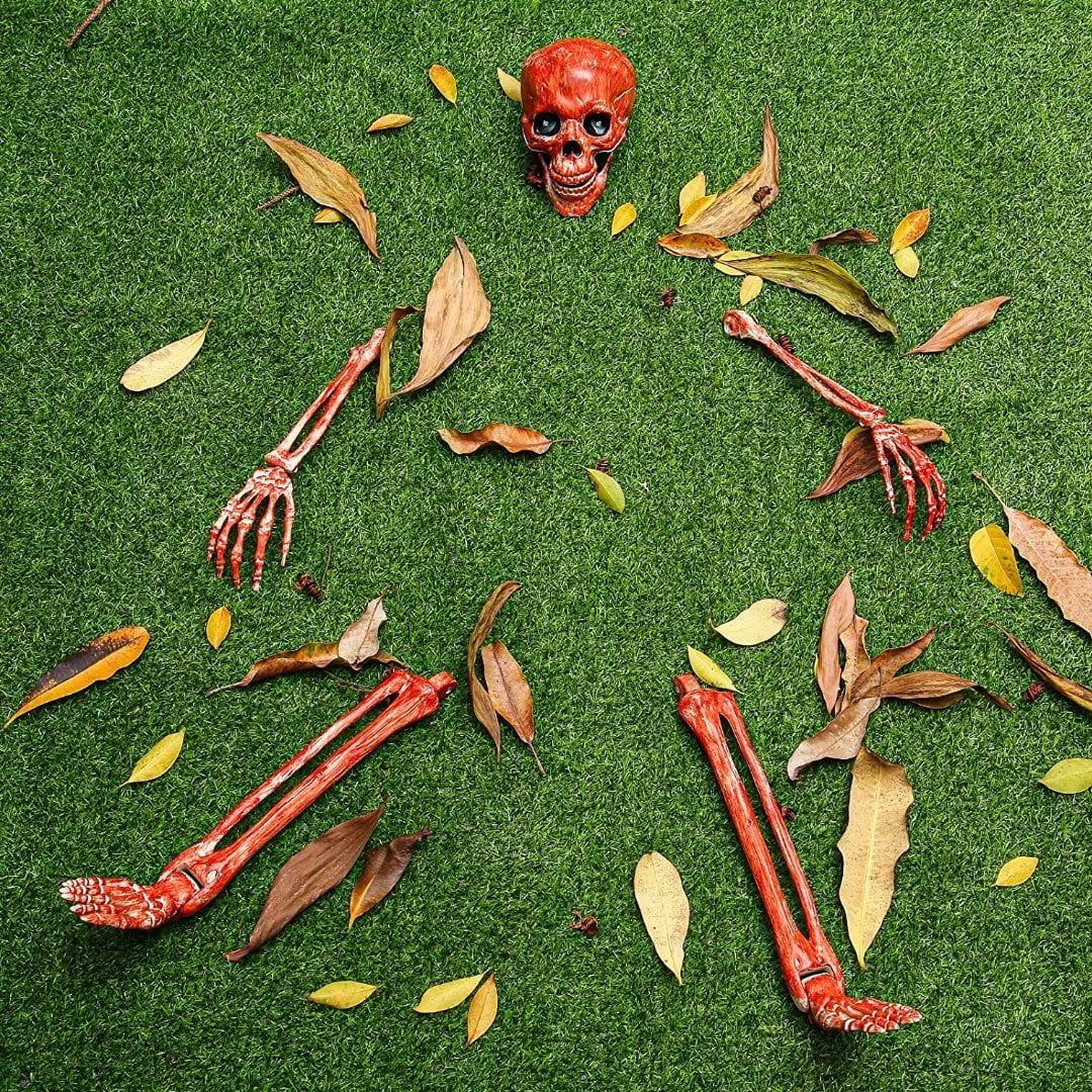 Shininglove Skeleton Stakes Halloween Decorations Realistic Skeleton