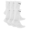 thumbnail image 3 of Nike Everyday Plus Cushion Crew Socks 6-Pair Pack White/Black LG (US Men's Shoe 8-12, Women's Shoe 10-13), 3 of 5