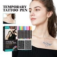 thumbnail image 2 of POINTERTECK Temporary Tattoo Ink with Tattoo Stencils Tattoo Set Easy To Clean for Women Men, 2 of 9