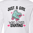 thumbnail image 4 of Inktastic Just a Girl Who Loves Skating Long Sleeve Youth T-Shirt, 4 of 5