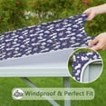 thumbnail image 6 of Dark Blue Cartoon Cat Unicorn Pattern Square Fitted Tablecloth with Elastic Edge,Square Table Cover,Washable Elastic Table Cover for Home Kitchen Party Decor 34"x34", 6 of 6