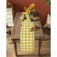 thumbnail image 4 of Hokiten Table Runners 36 Inches Long Dress Scarves, Yellow Gradient Farmhouse Kitchen/Dining Table Runner, Short Coffee Tablerunners, Farm Plaid Buffalo Checkered Gingham 13x36 Inch, 4 of 7