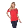 thumbnail image 1 of White Mark Women's Cold Shoulder Bexley Tunic Top, 1 of 5