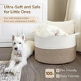 thumbnail image 6 of XXXLarge Cotton Rope Basket 21.7" x 21.7" x 13.8" Woven Baby Laundry Blanket Basket Toy Baskets with Handle Storage Comforter Cushions Thread Laundry Hamper, 6 of 6