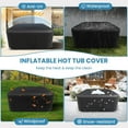 thumbnail image 7 of Inflatable Hot Tub 73"x73"x25" Large Square Thickened Insulation Cover(NOT Include Tub), Energy Efficient Hot Tub Insulated Thermal Cover Full Coverage for Keeping Warm Extra Insulation Dustproof, 7 of 7