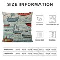thumbnail image 5 of Lighthouse Fluffy Throw Pillow Cushion Cover, Seagulls Lighthouses Message Bottles Steamboats Sailboats Wavy Pattern Nautical, Decorative Square Accent Pillow Case,  Multicolor, 5 of 5