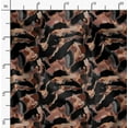 thumbnail image 2 of Soimoi Brush Stroke Printed, Poly Canvas Fabric, Decor Sewing Fabric by The Yard 56 Inch Wide,Decorative Fabric for Curtains Tote Bags, Black & Brown, 2 of 6