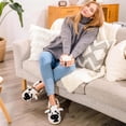 thumbnail image 2 of Ecetana Fuzzy Slippers for Women Cute Cow House Slippers Non-Slip Home Shoes with Memory Foam, 2 of 7