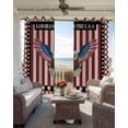 thumbnail image 3 of Independence Day Blackout Curtains for Bedroom - 84 Inch Long Light Blocking 2 Panels Set, Eagle U.S Flag Red Blue Stripes Retro Thermal Insulated Living Room Drapes Grommet Window Curtains 52"x84", 3 of 8