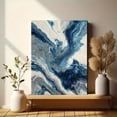 thumbnail image 6 of Abstract Blue Marble Texture Canvas Print, Suitable for Living Room, Bedroom, Office, Hotel Lobby, Entryway, 6 of 8